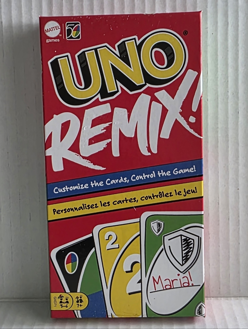 NIB Mattel UNO Remix Card Game - Red, Yellow, Green, Blue